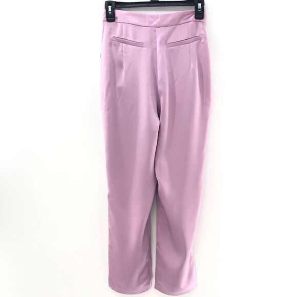 ‎SELMACILEK Pleated High Rise Pant in Lilac - Picture 3 of 14